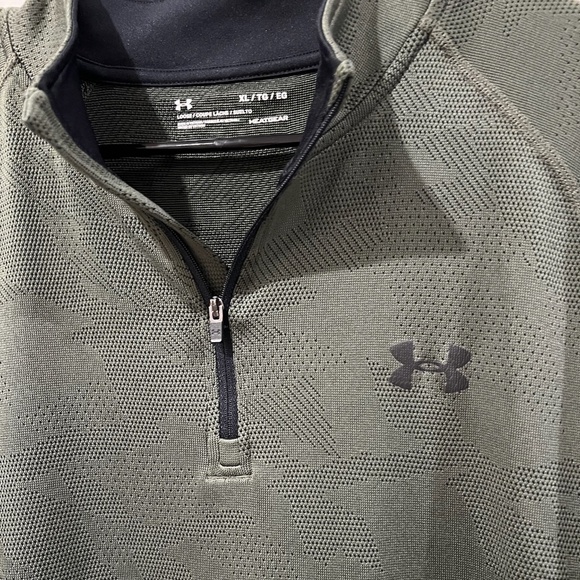 Army Green Under Armour Quarter Zip - Picture 2 of 3
